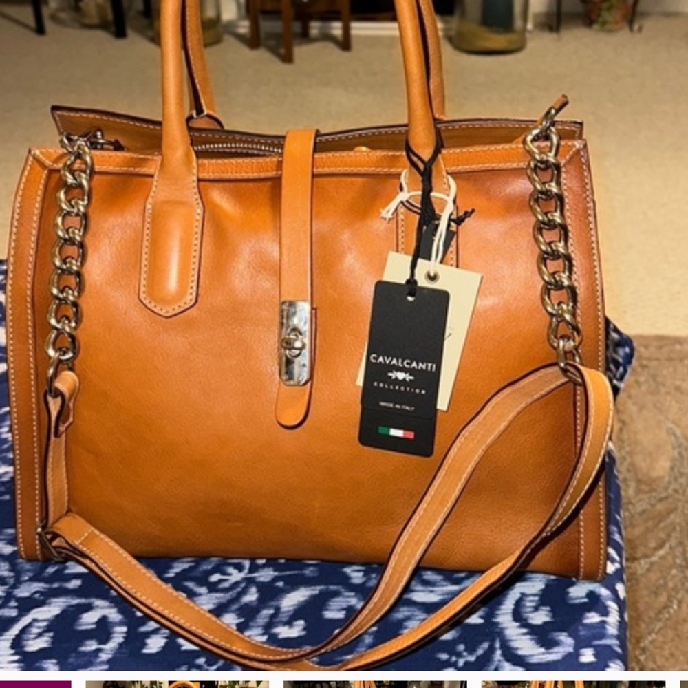 Cavalcanti tan leather purse